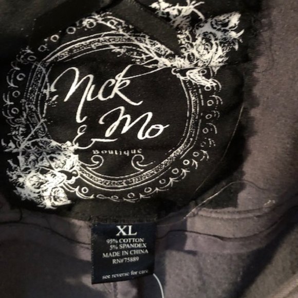 *HP* Nick & Mo charcoal grey heavy cotton, spandex jacket - Picture 6 of 15